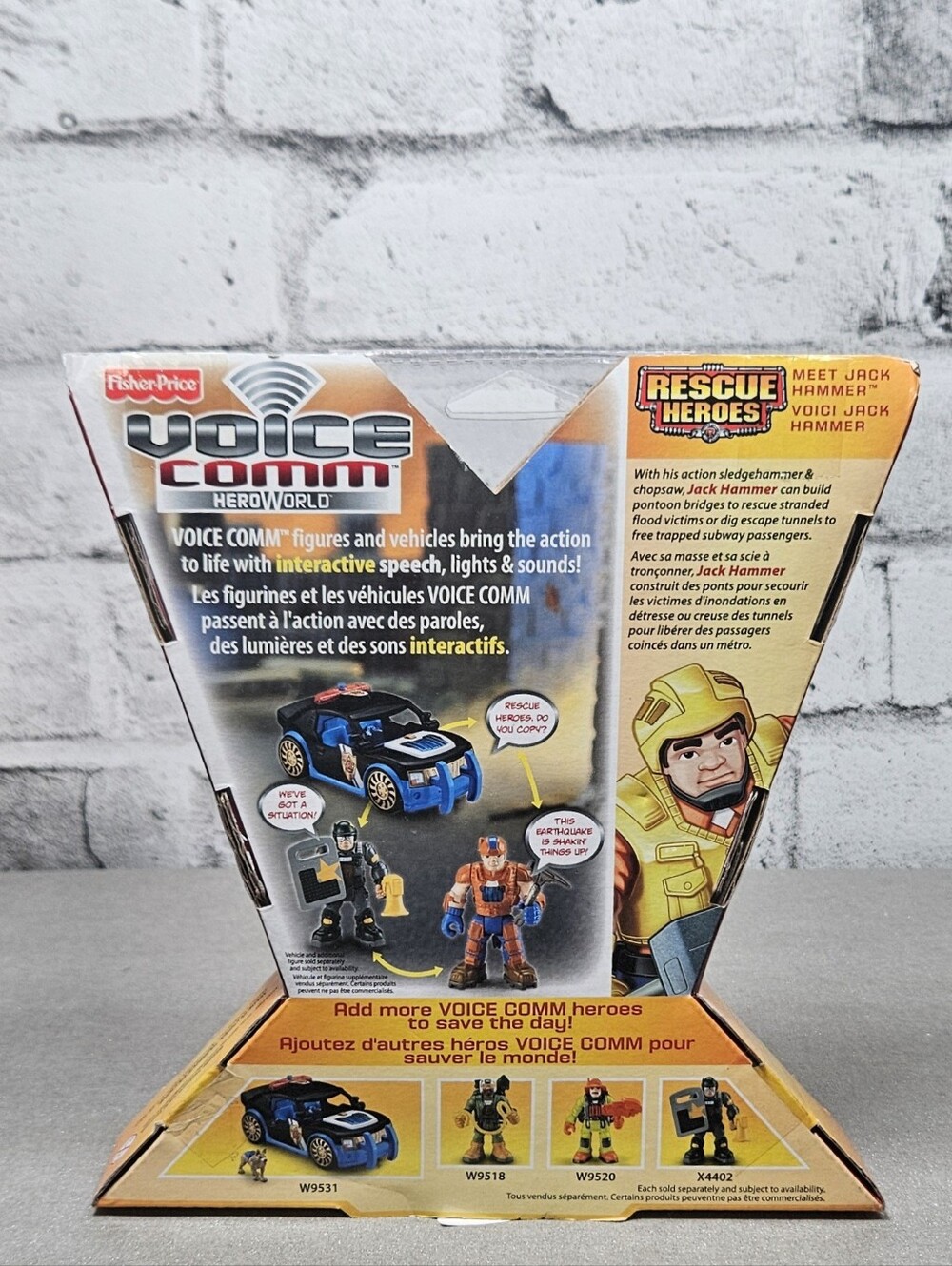 Fisher Price Rescue Heroes Jack Hammer Voice Comm Figure New In Package - Picture 4 of 8